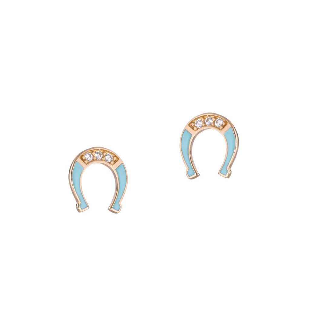گوشواره طلا طرح نعل کد ME1092e