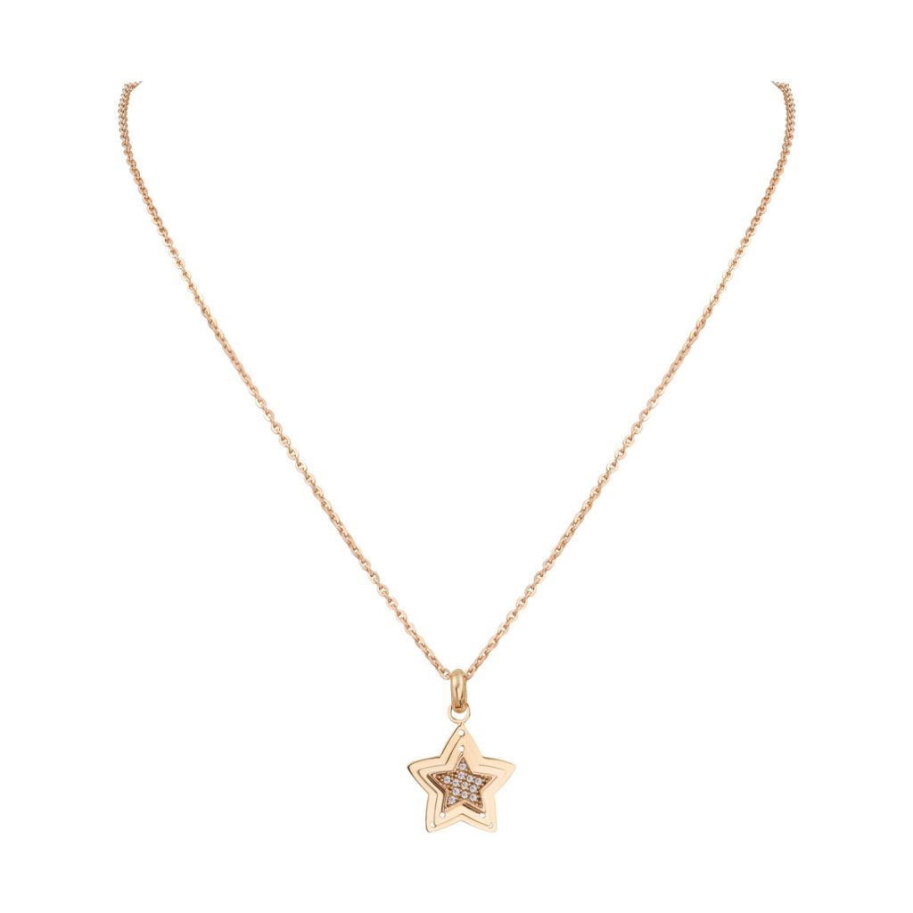 گوشواره طلا طرح ستاره نگین دار کد JIT618n