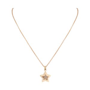 گوشواره طلا طرح ستاره نگین دار کد JIT618n
