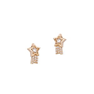 گوشواره طلا طرح ستاره دنباله دار کد JIT619e