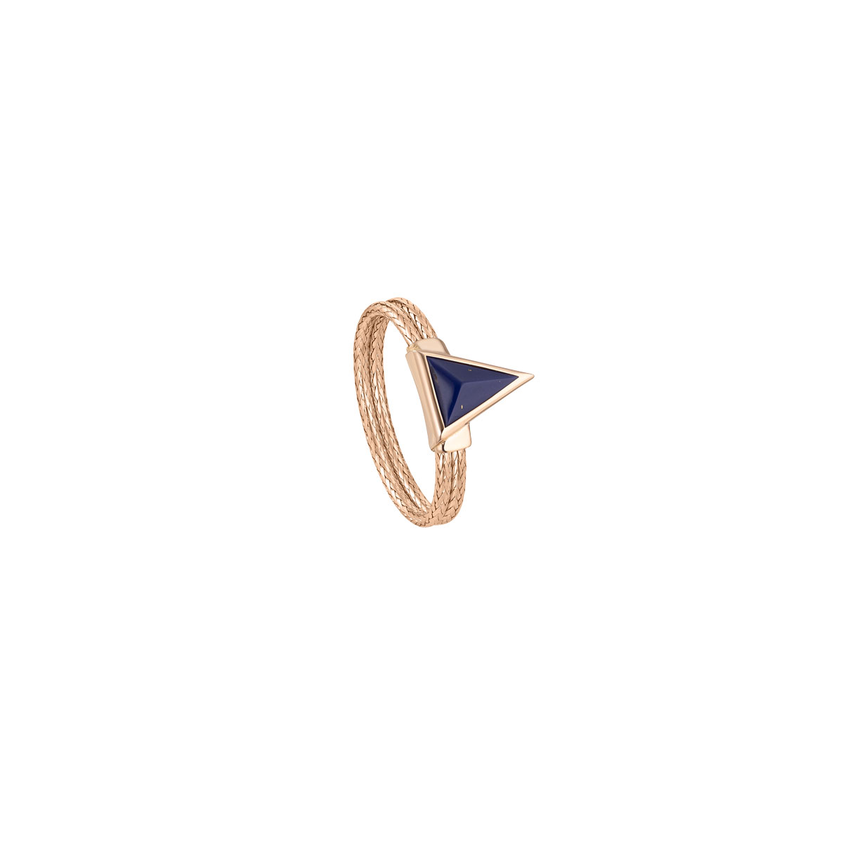 wov62r-main انگشتر طلا حصیری طرح هرم - Image 1