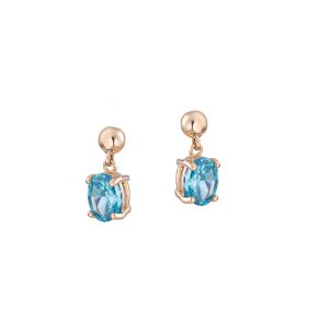 گوشواره طلا طرح زیرکن کد WOV69s2