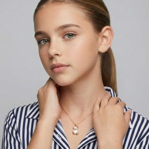 مانکن گردنبند طلا مدل خرس کد zoc789n